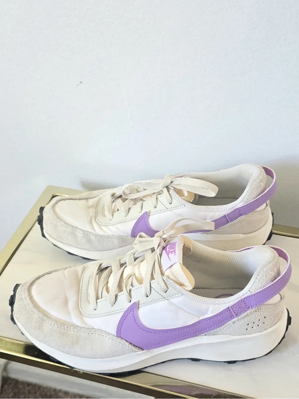 Nike Waffle Debut White Rush Fuchsia US Women Size 8.5(UK 6/EUR 40) Sneakers